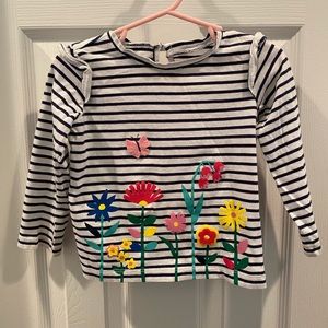 Carters Girls Stripe Floral Shirt 24 Months